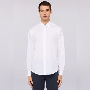 NWOT Regular Cut Button-Up Shirt Trussardi Jeans Logo Designer Men - Size L
